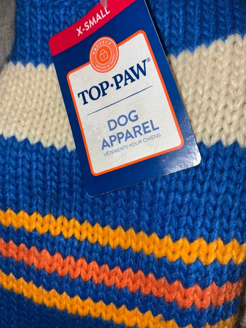 Top Paw Dog Cat Sweater Multi- Color Size XS New With Tag